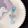 Fashion Sweet Phone Charms Cute Cartoon Luminous Cloud Star Keychain Couple Car Keyring Bag Pendant Jewelry Accessories Gifts