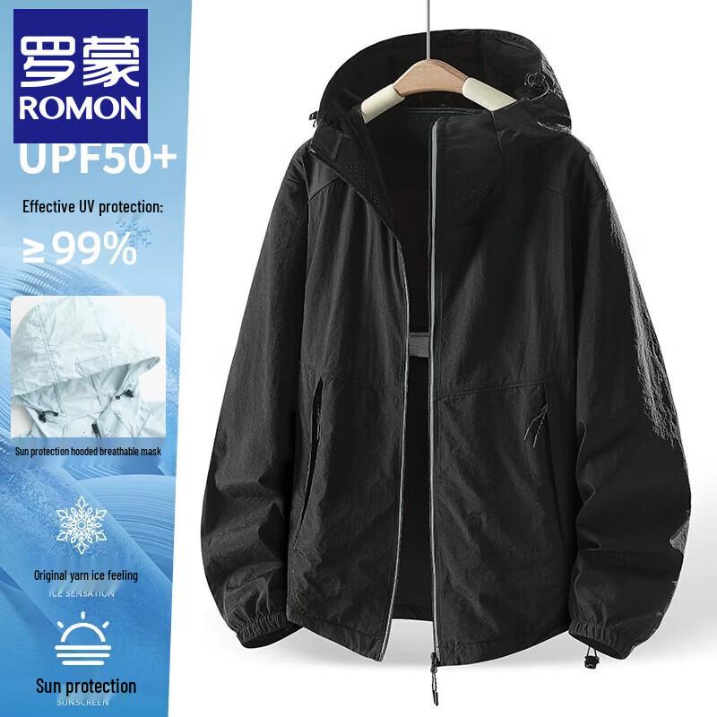 Romon Unisex Ice Silk UPF50+ Sun Protection Hoodie Jacket