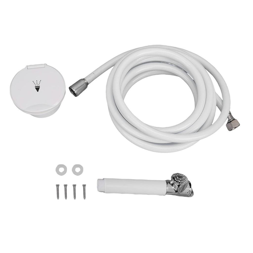 RV Shower Head with Hose Hand Press Stainless Steel Showerhead and 4 Meter Water Hose for Yacht Recreational Vehicle