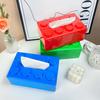 Spring Building Block Tissue Box Wall-mounted Paper Holder Bathroom Waterproof Face Towel Storage Box Punch-free Tissue Boxes