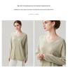Women's V-Neck Loose Cashmere-Feel Side Slit Cardigan Sweater