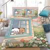 Cartoon Bubu Dudu  Lovers Duvet Cover Set Home Style Bedding Soft Laundry Cotton Bed 3 Piece Set Student Dormitory Gift