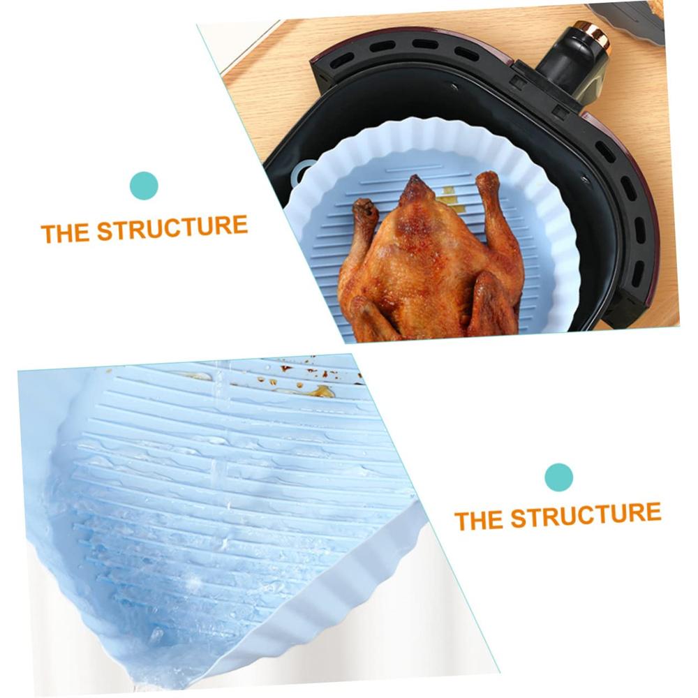 Silicone Mat Accessories Round Airfryer Inserts Heat Resistant Silicone Pot For Air Fryer Reusable Air Fryer Basket Liners