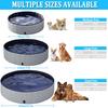 Children's and Pet Bath Pool, Heavy-Duty Design, Foldable, Easy To Store, with Drain Cap, IndoorOutdoor Water Play Bathtub (12030cm, Gray)