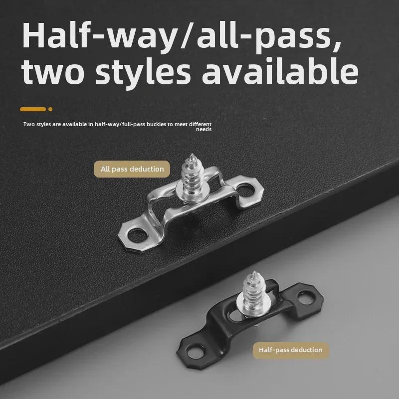 Invisible Two-in-One Shelf Connector: Concealed Sliding Buckle for Cabinet and Wardrobe Assembly