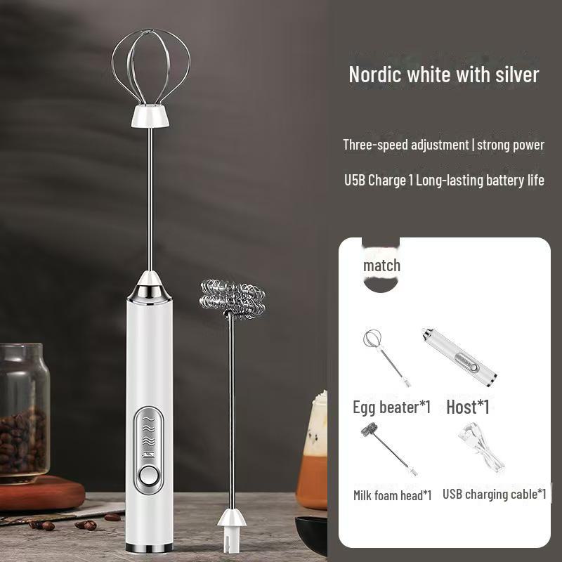 Rechargeable Electric Handheld Milk Frother & Egg Beater