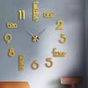 European Style 3D Acrylic Wall Clock Sticker - Simple, Fashionable DIY Decor for Living Room