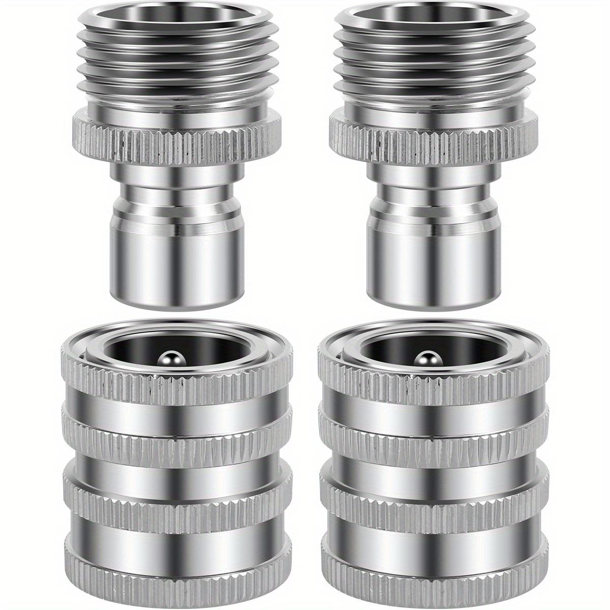 

4 шт. 3/4 быстроразъемный соединитель для садового шланга из нержавеющей стали для шланга для воды, адаптер для насоса мойки высокого давления для крана 3/4