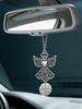 Guardian Angel Rearview Mirror Charm - Safe Travel Amulet for New Drivers, Car Interior Decoration for Safety and Blessing