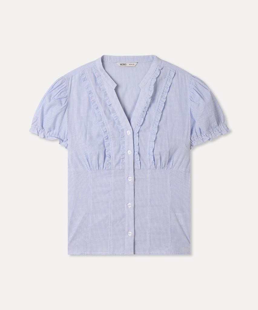 MIXXO V-Neck Frill Shirt_Miwyag609G