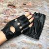 Punk Half Finger Gloves Mesh Accents Rebellious Style Perfect Raves Themed Parties
