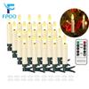 LED Christmas Candles Battery Operated, Remote and Flashing Flames, Battery Operated Home Decoration, Waterproof Taper Candle