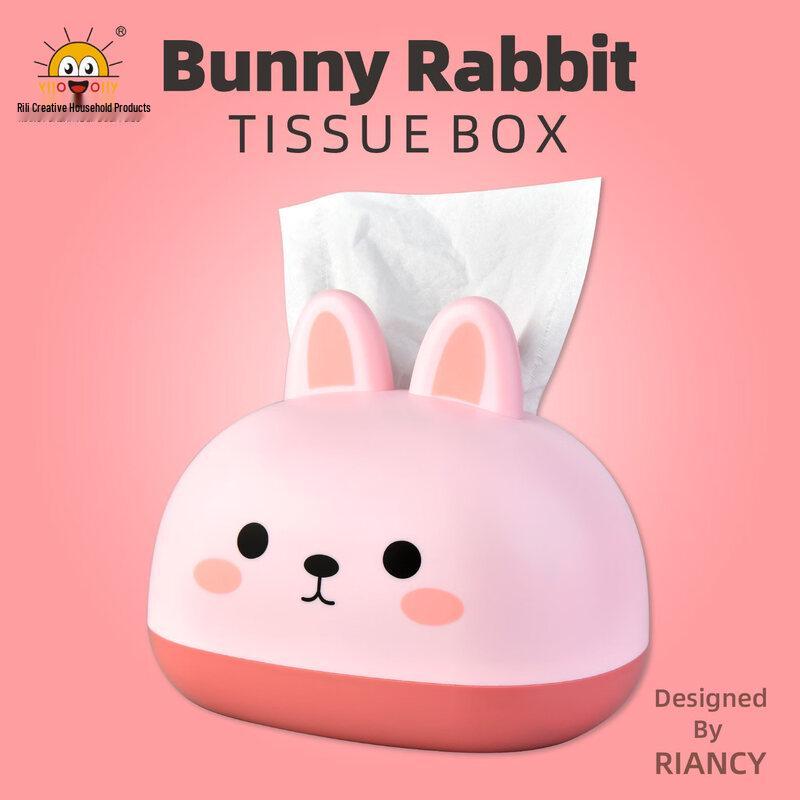 LIEI Cute Pig Bear Desktop Tissue Box