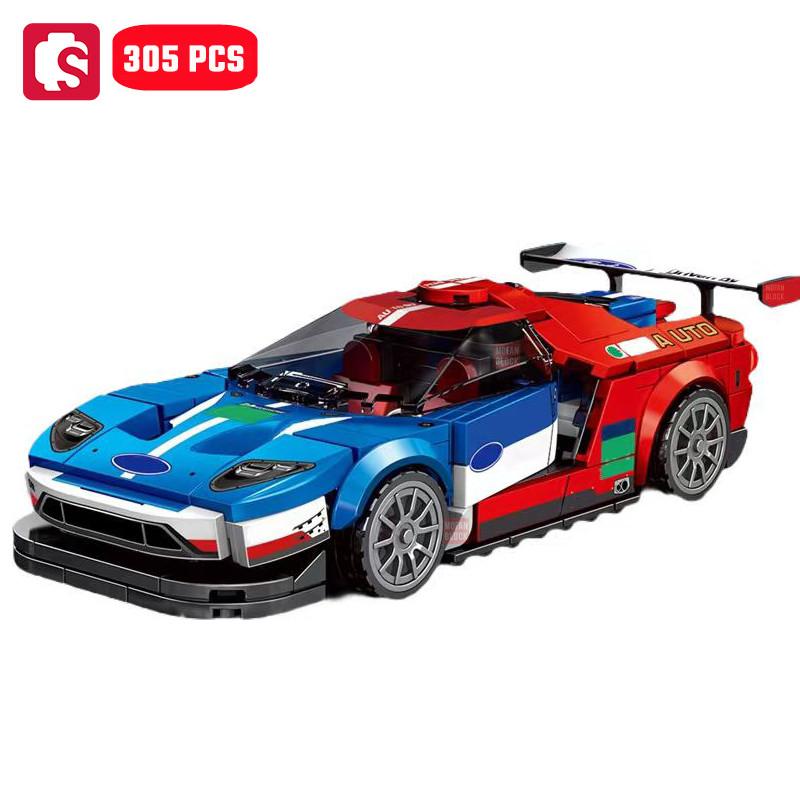 SEMBO BLOCK BK8 City Sports Car Racing Model Assembly Building Block Technology Supercar Vehicle Bricks Toys Boys Birthday Gifts