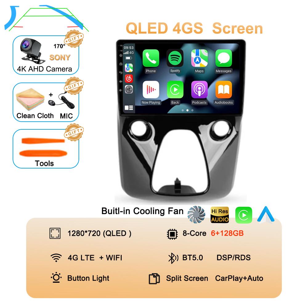 Android 14 Car Radio For Peugeot 108 For Toyota Aygo B40 2014-2021 Multimedia Video Player Navigation Stereo GPS 2din 2 Din DSP
