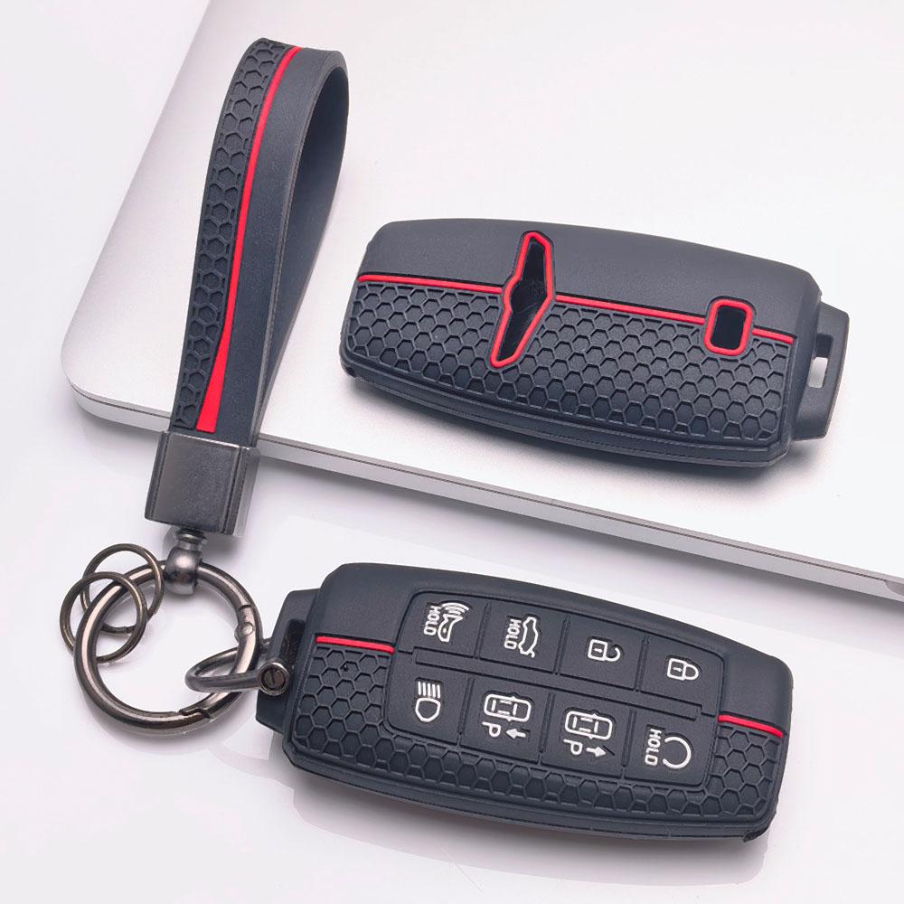 Premium Silicone Car Key Fob Cover For Hyundai I30 K2 K5 For KIA Optima K5 K3 With Keychain Soft Silicone Car Interior Accessories