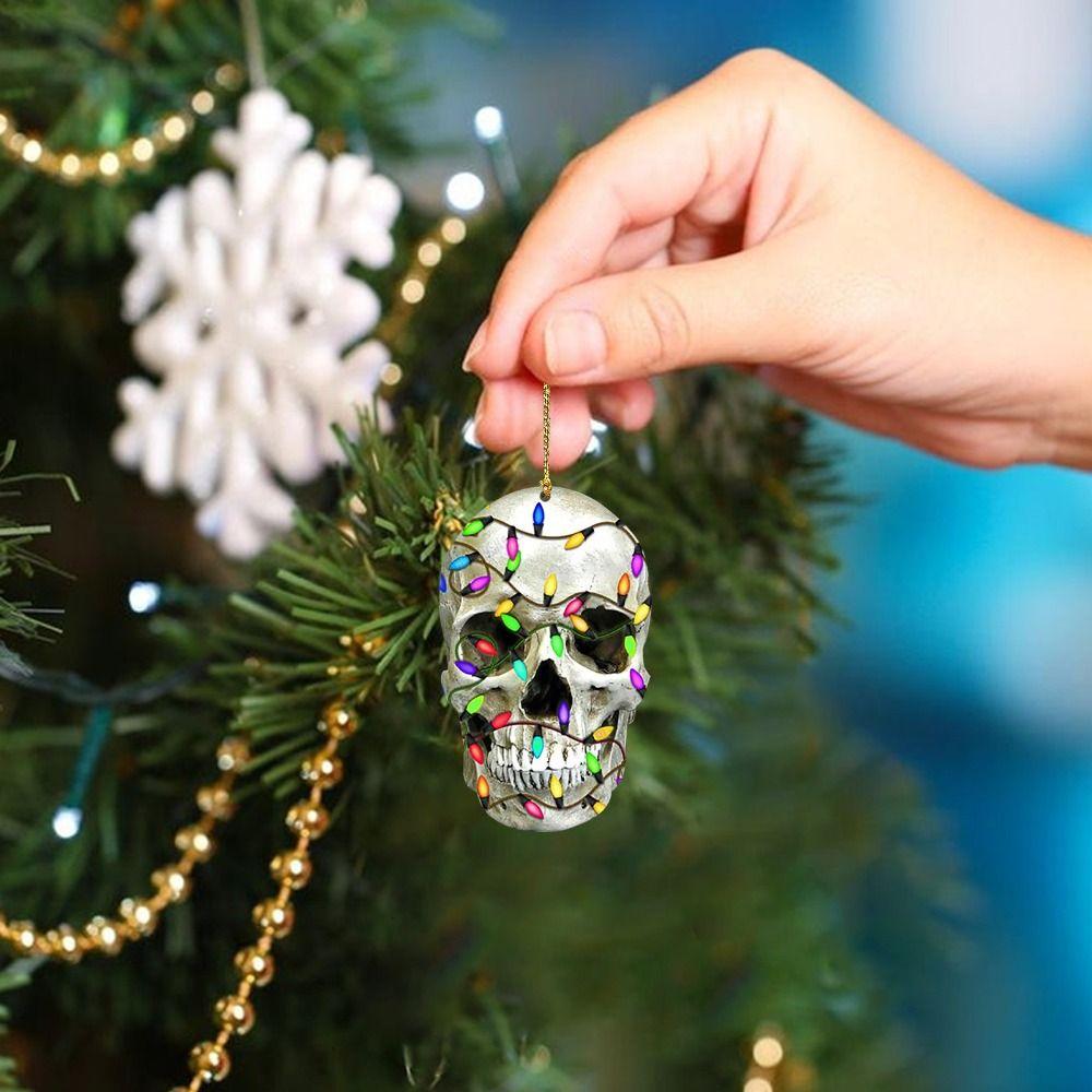DIY Christmas Tree Drop Ornaments Horror Skeleton Car Ornaments Skull Pendant  Automotive Interio