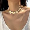 Bohemia Style Polymer Clay Sea Shell Necklace Flowers Pendant Hand-woven Choker Multi-color Rope Jewelry Accessory Vacation