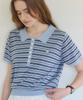 OURHOPE Tricot Pique cu dungi Breeze - Albastru Cer