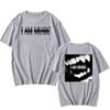 T-shirts de Algodão de Verão Eu Sou Música Estampa Camiseta Manga Curta Gola O para Homens Mulheres Grunge Hip Hop Tops