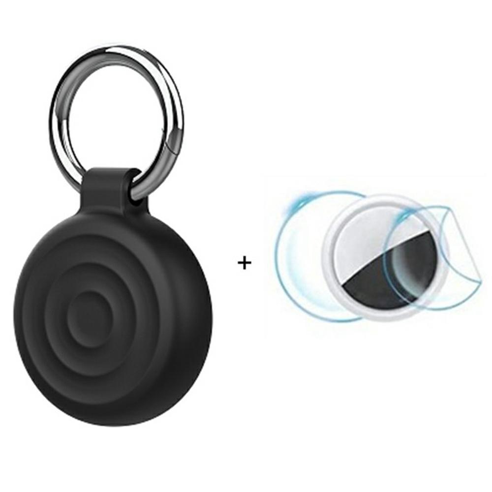 Étui de protection en silicone étanche pour AirTag Tracker, design ondulé, avec film avant/arrière