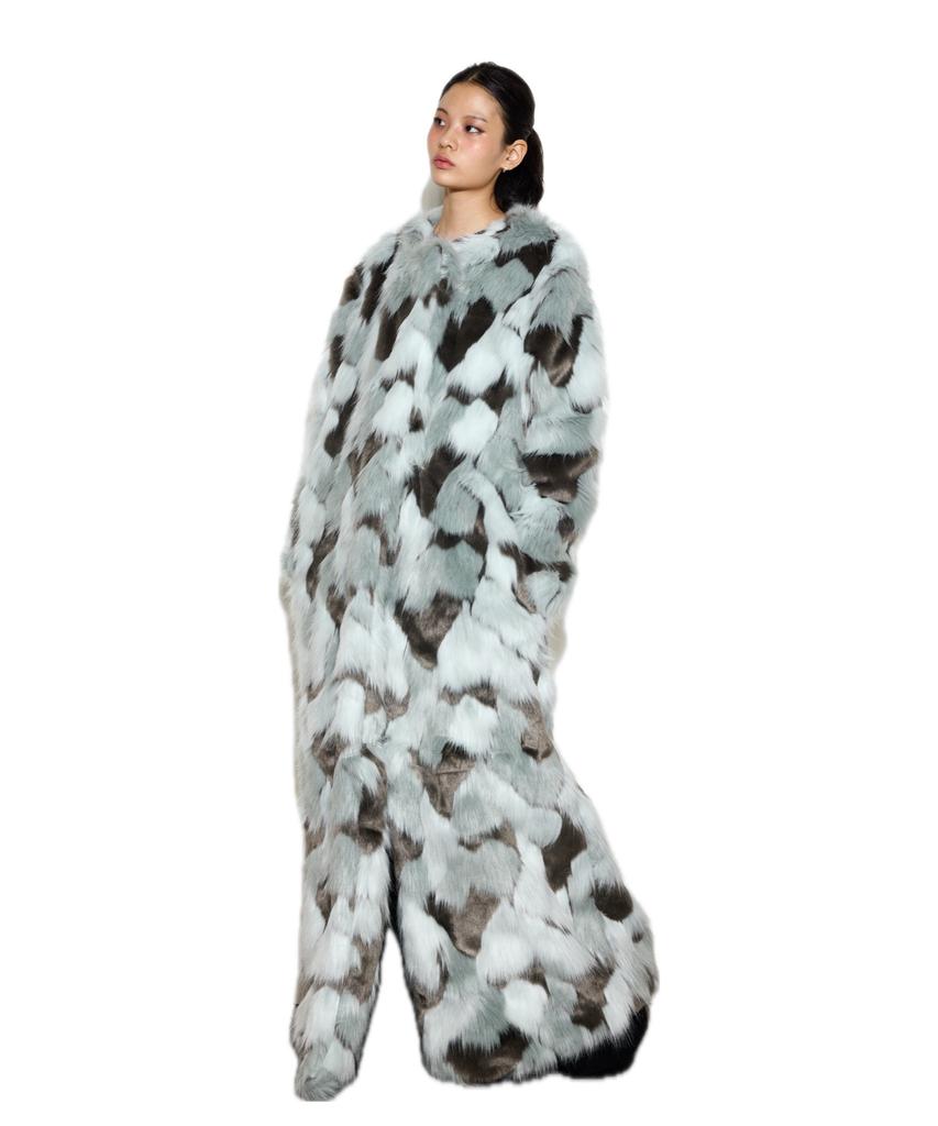 GREEDILOUS Faux Fur Maxi Coat With