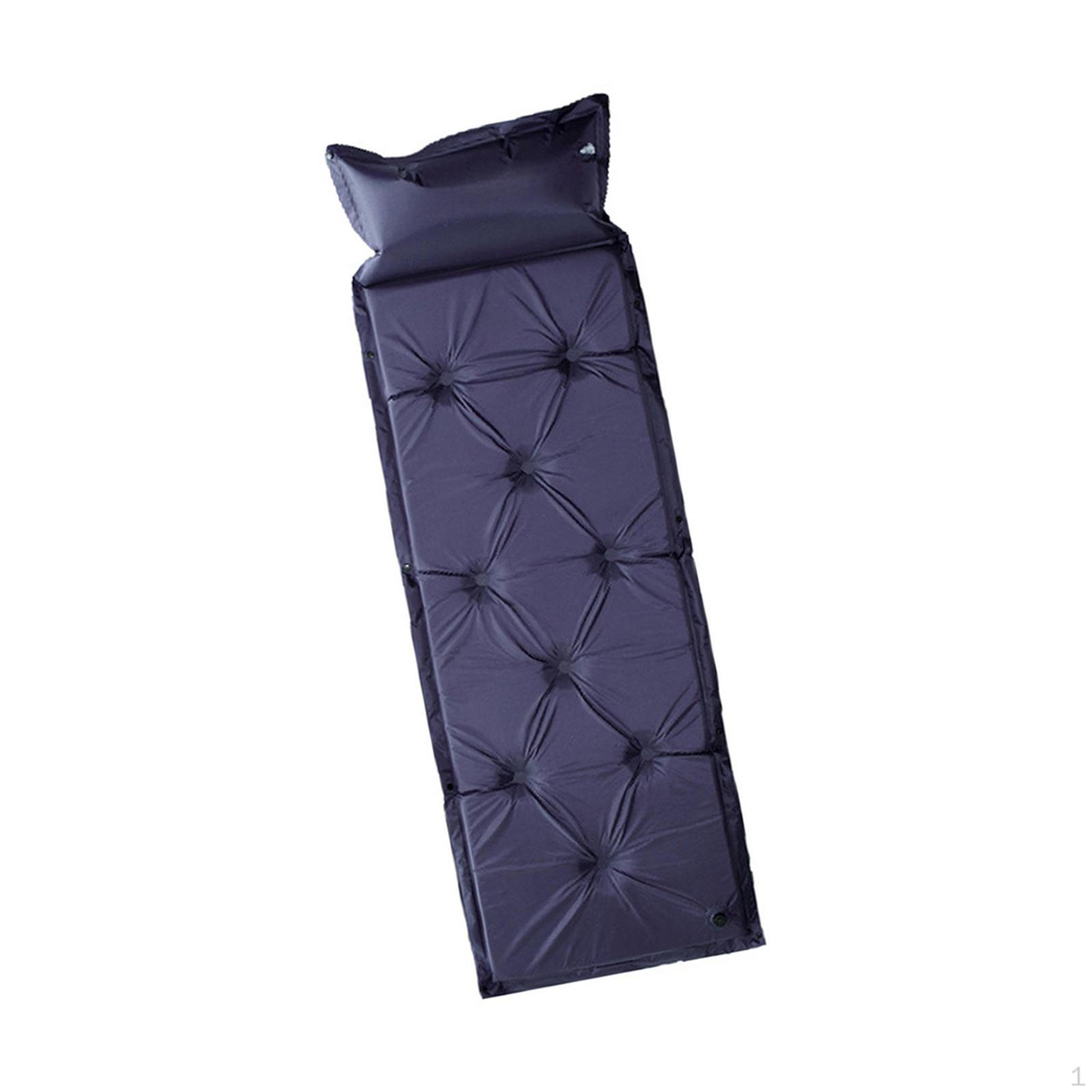 

Надувний спальник, килимок для кемпінгу з сумкою для зберігання, надувний матрац для подорожей, намет для пікніка на природі синій
