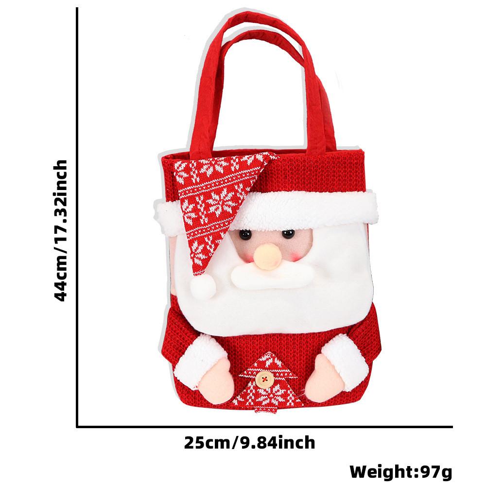 

Christmas Cartoon Large Gift Bag Creative Apple Candy Bag With Reindeer Snowman Design Hat Old Man