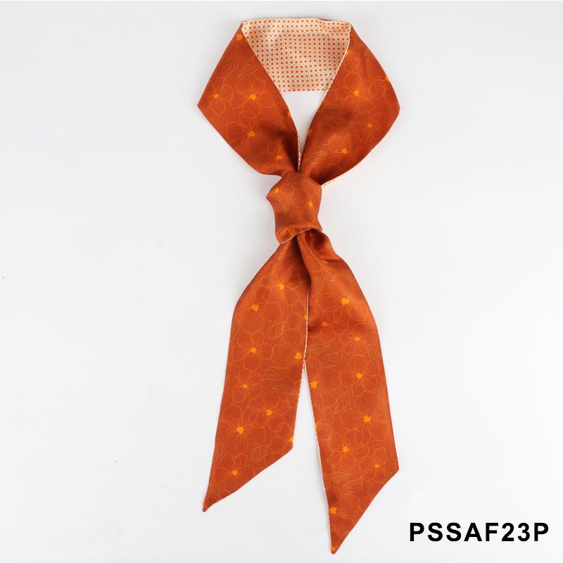 1116 Small Silk Scarf Ins French Headband Streamer Letter Retro Long Ribbon Decorative Small Scarf Scarf