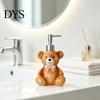 Decorative Ceramic Bottle Christmas Soap Dispenser, Gingerbread Man House Bear Liquid Hand Dispenser Container, Refillable Shower Gel Lotion