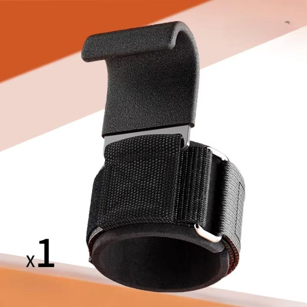 1 PC/Pair Adjustable Weight Lifting Grip Hook Non-Slip Steel Hook Grips Strap  Gym