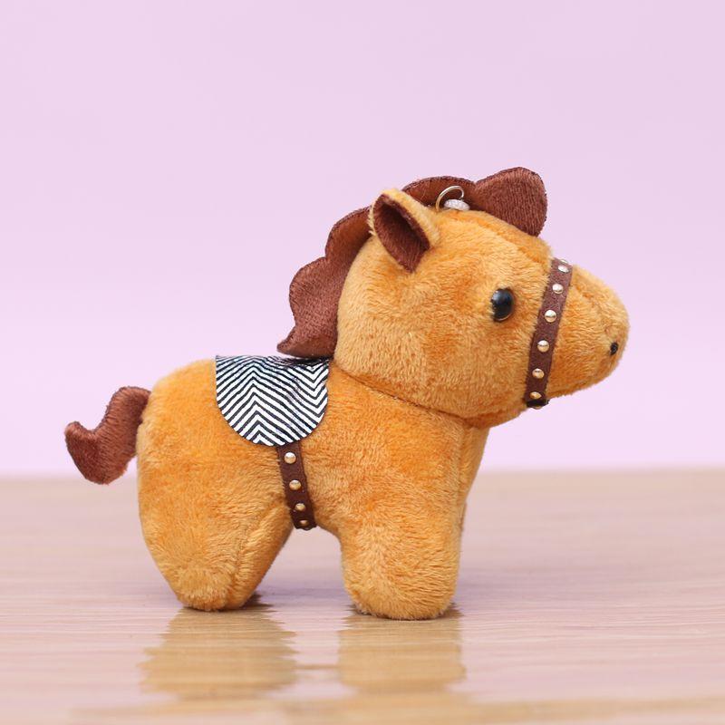 1Pcs Horses Plush Hanging Decor Stuffed Animal Horse Key Ring Cute Pony Doll Backpack Ornaments Pendant Kids Toy