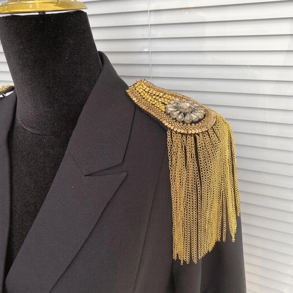 Brooch Tassel Chain Shoulder Board Epaulet Epaulette Retro Fringe Shoulder Mark Gift