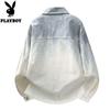 PLAYBOY Men's American Retro Tie-Dye Denim Jacket