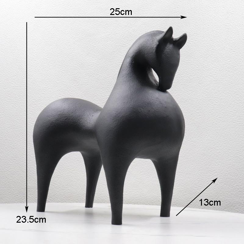 Modern Abstract Resin Horse Sculpture Ornaments