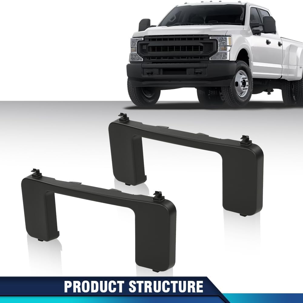 PIT66 Front Bumper Tow Hook Bolt Cover Caps Compatible with Ford F250 F350 Super Duty 2017 2018 2019 2020 2021 2022 HC3B 17F751-AC, HC3B 17F751-AD