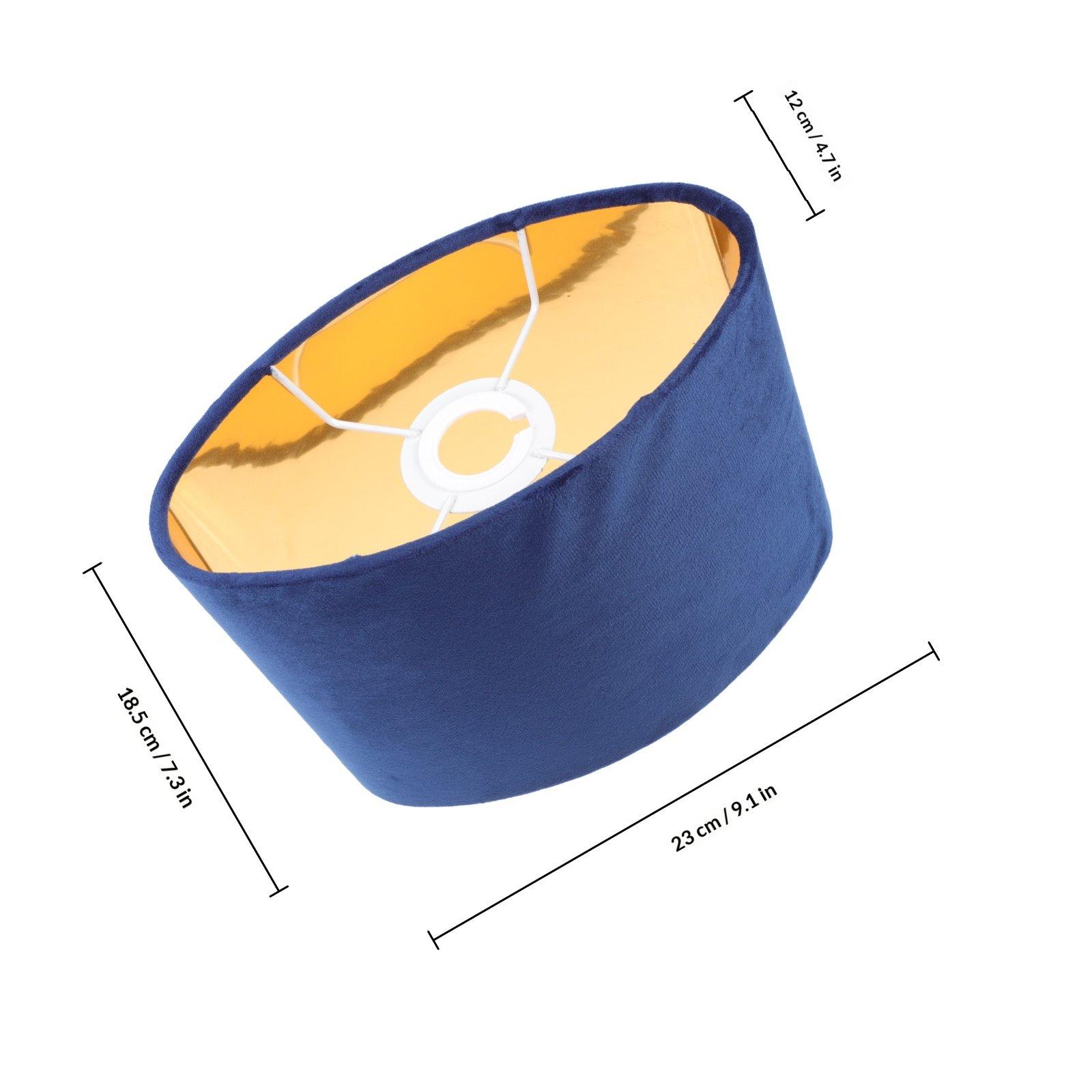 

1Pcs Stable Oval Lampshade Delicate Lampshade Simple Cloth Lamp Cover for Table Bedside Floor Lamps Protective Light Cover синій
