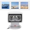 Motorized Boat Spotlight 100W Halogen Marine Searchlight 12V 24V, 360 Pan 72 Tilt with Wired Dash Remote for Truck Yacht