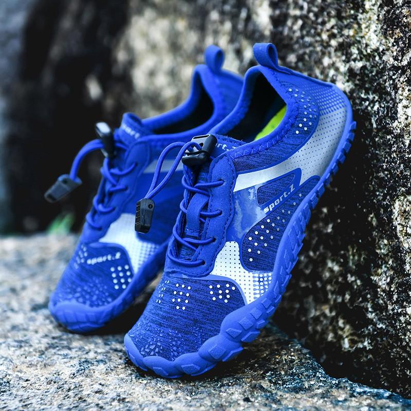 Kids Water Shoes Beach River Trekking Snorkeling Swimming Quick-Dry Mesh Barefoot Aqua With Rubber Sole