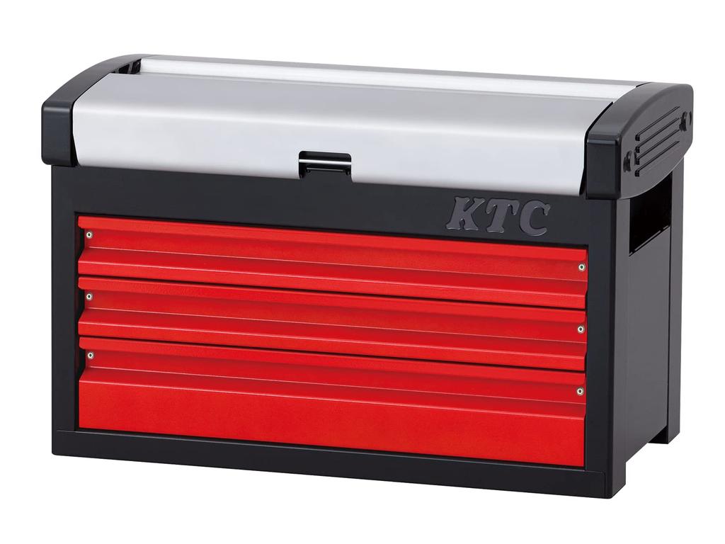 Coffre à outils Kyoto Machinery Tools 3 niveaux 3 tiroirs Argent x Rouge x Noir (CTC) EKR-103A