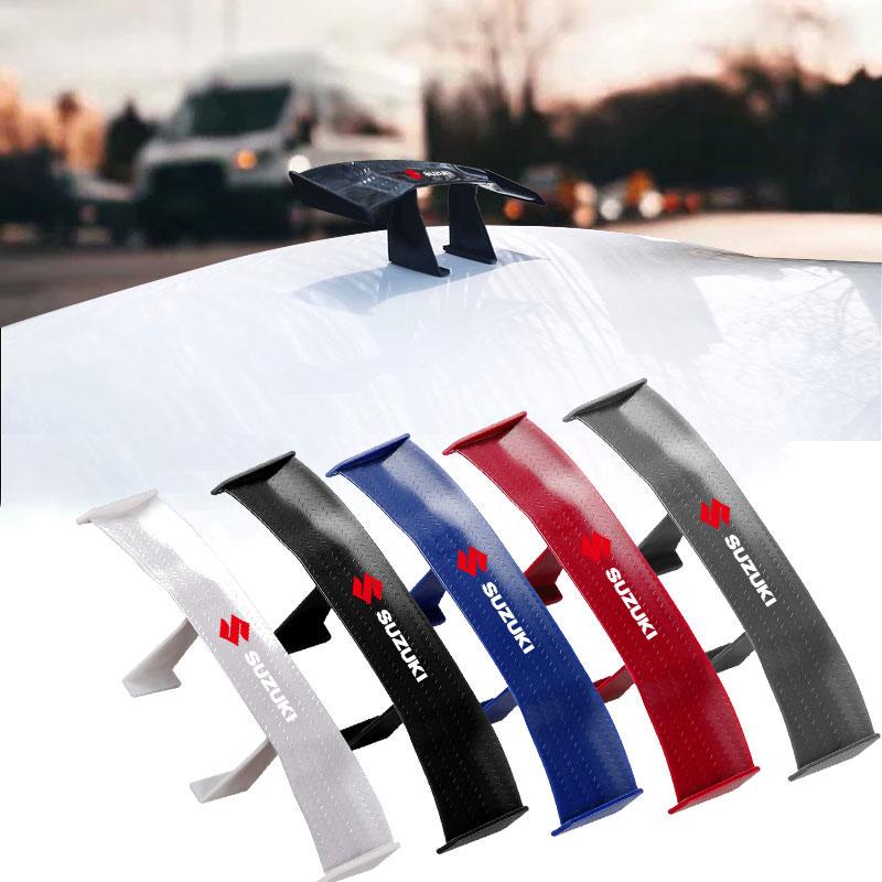 1Pcs Carbon Fiber Car Mini Rear Spoiler Mini Small Wing Model Decoration for Suzuki DZire IGNIS Grand Swift Jimny Vitara Baleno SX4 GW250 Splash Swace