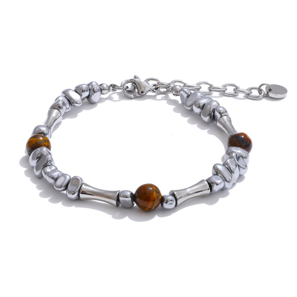 

Yhpup Men Beads Natural Stone Manual Handmade Bracelet Bangle Lobster Clasps Fashion Jewelry