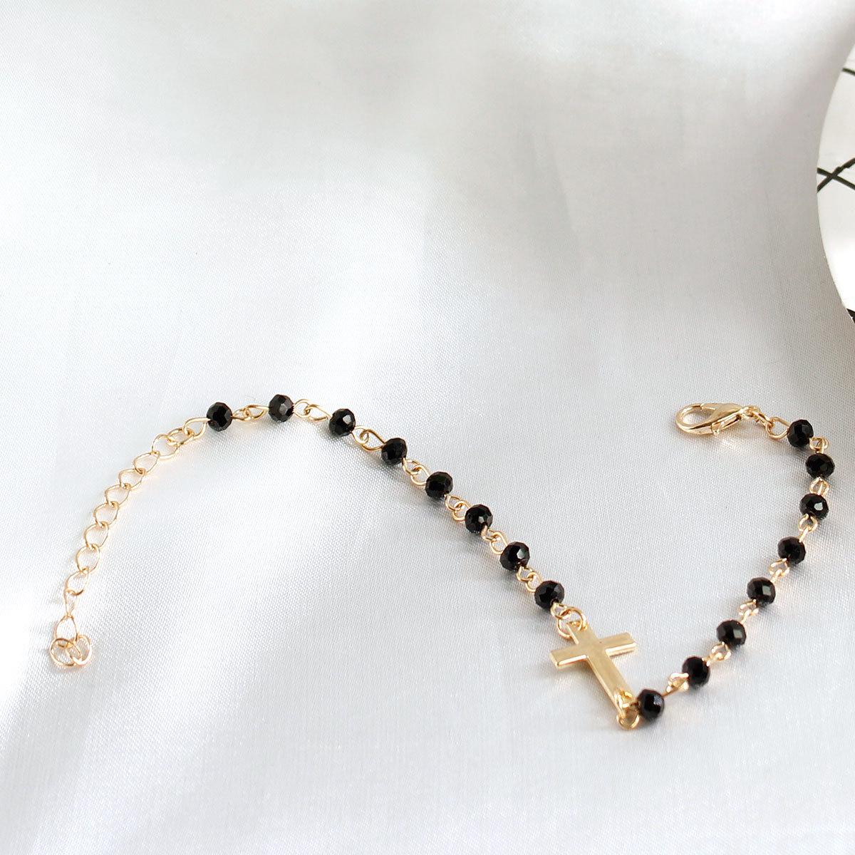 

Original jewelry, exquisite cross bracelet accessories, turquoise beaded bracelet. золотой