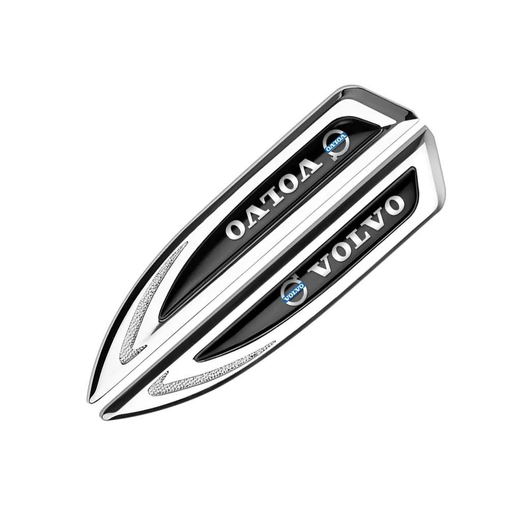 2 pezzi forma lama metallica 3D Parafango Laterale Bagagliaio Auto Emblema Emblema Adesivo Per volvo Rdesign XC60 XC90 V40 V50 V60 S40 S60 S80 XC40 AWD