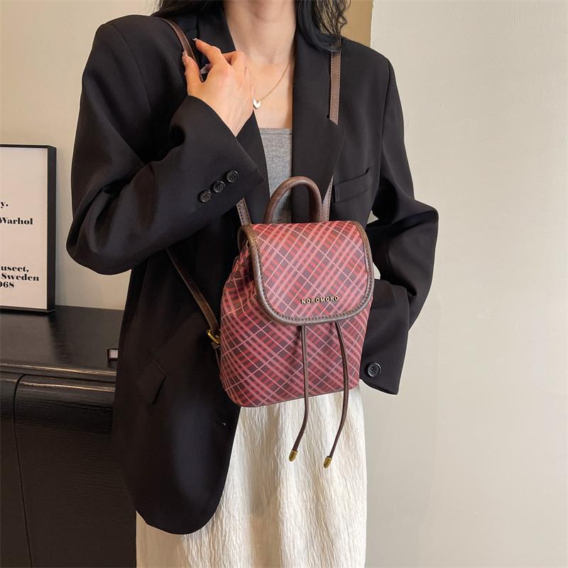 Korean Ins Girl College Wind Bag 2023 New Retro Fashion Backpack Shoulder Bag