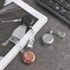 1PC Retractable Badge Pull Buckle Metal Retractable ID Card Badge Reel Holder Door Pass Chain Work Card Keychain Office Supply
