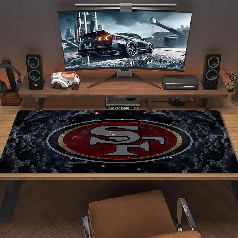 San Francisco 49ers Print Cushion Non-slip Laptop Tablet Big Mousepad XXL Mat Mini PC Playmat With Lock edge