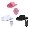 Creative Cosplay Cowboy Hat The West Type Large Brim Hat Cycling Mask Cowboy Jazz Accessories for Adult Men Women