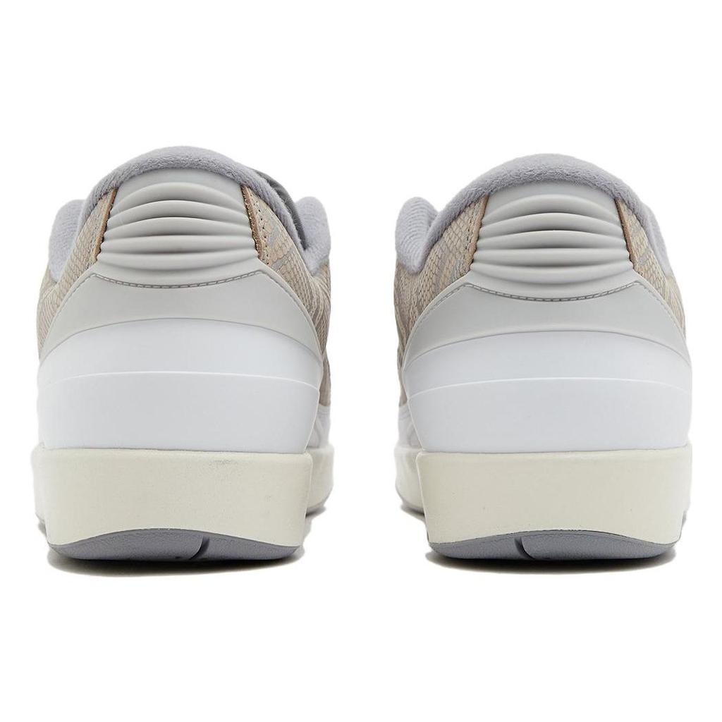 Air Jordan 2 Retro Low Python Erkek Spor Ayakkabı Beyaz Çimento-Gri Sanddrift DV9956-100