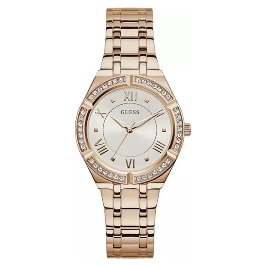 

1 Pc Cosmo Diamonds Silver Dial Series Steel Strap Watch For Women - GW0033L3